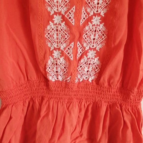 KERRY Brooke summer orange boho embroidered top - Picture 7 of 8